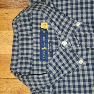 Ralph Lauren Polo XXL flannel button-down gingham shirt. Classic Fit.